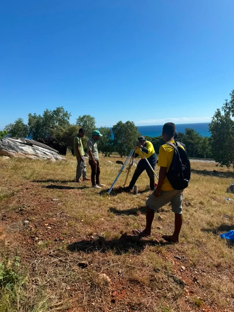 Boundary survey setup and technical fieldwork