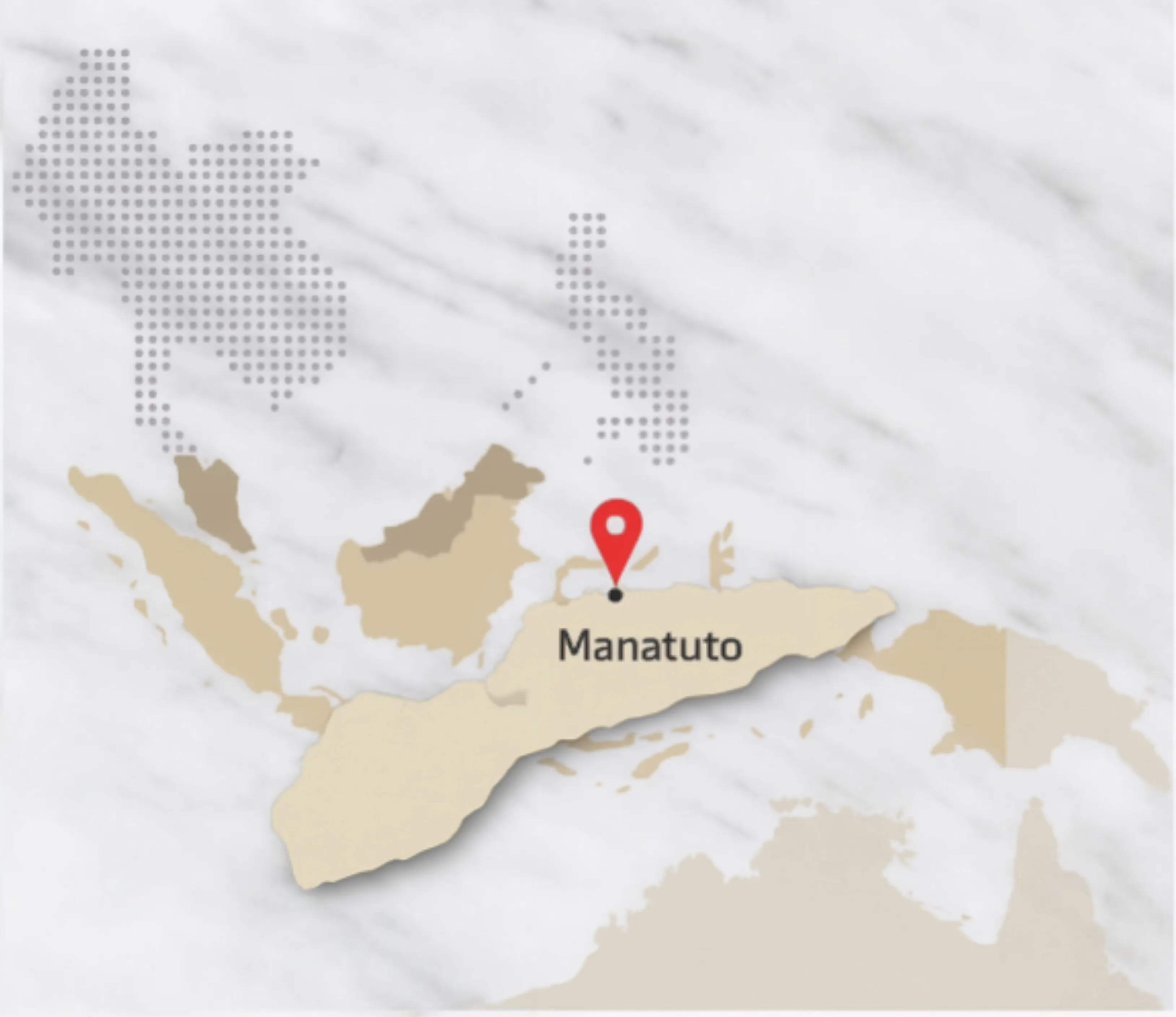Map showing the location of EMG-MRT Marble Industrial Park in Manatuto, Timor-Leste